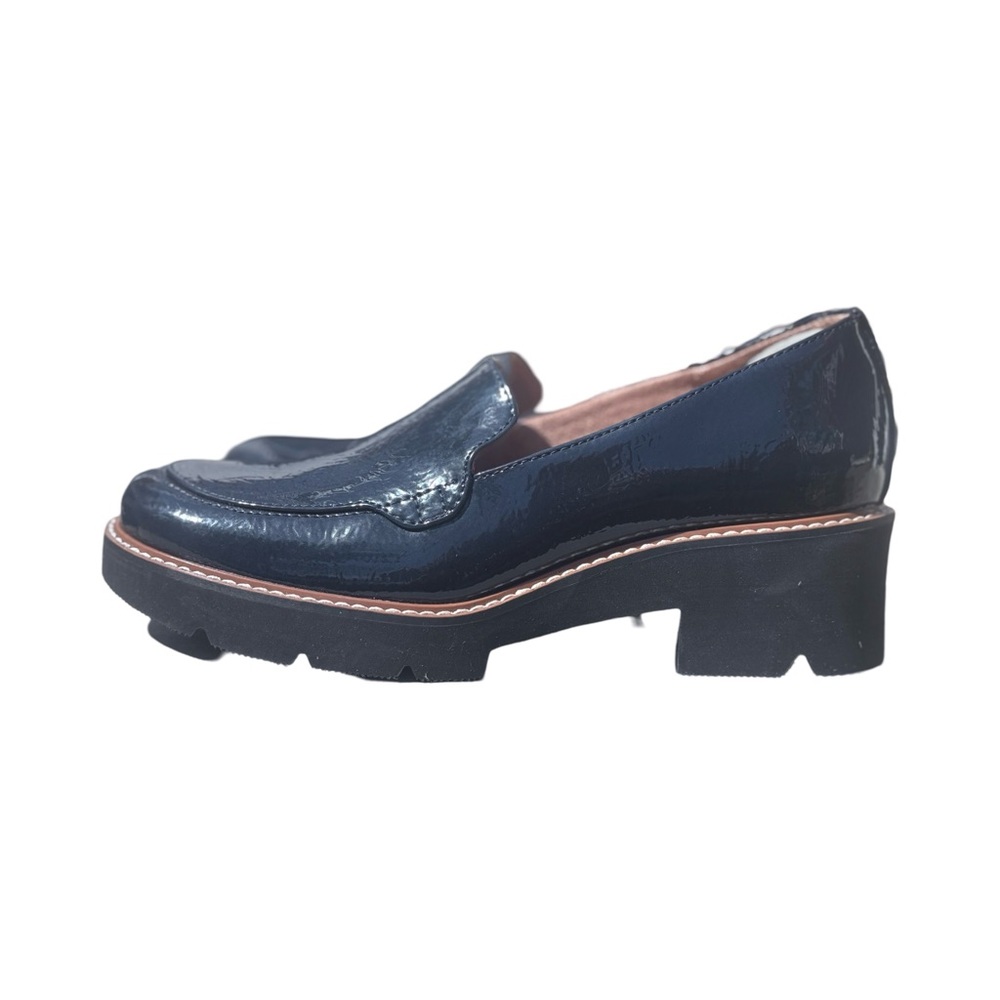 AUXZUR NAT Navy Patent Loafers | Size 39 US 8.5-9 Women’s - Picture 13 of 13